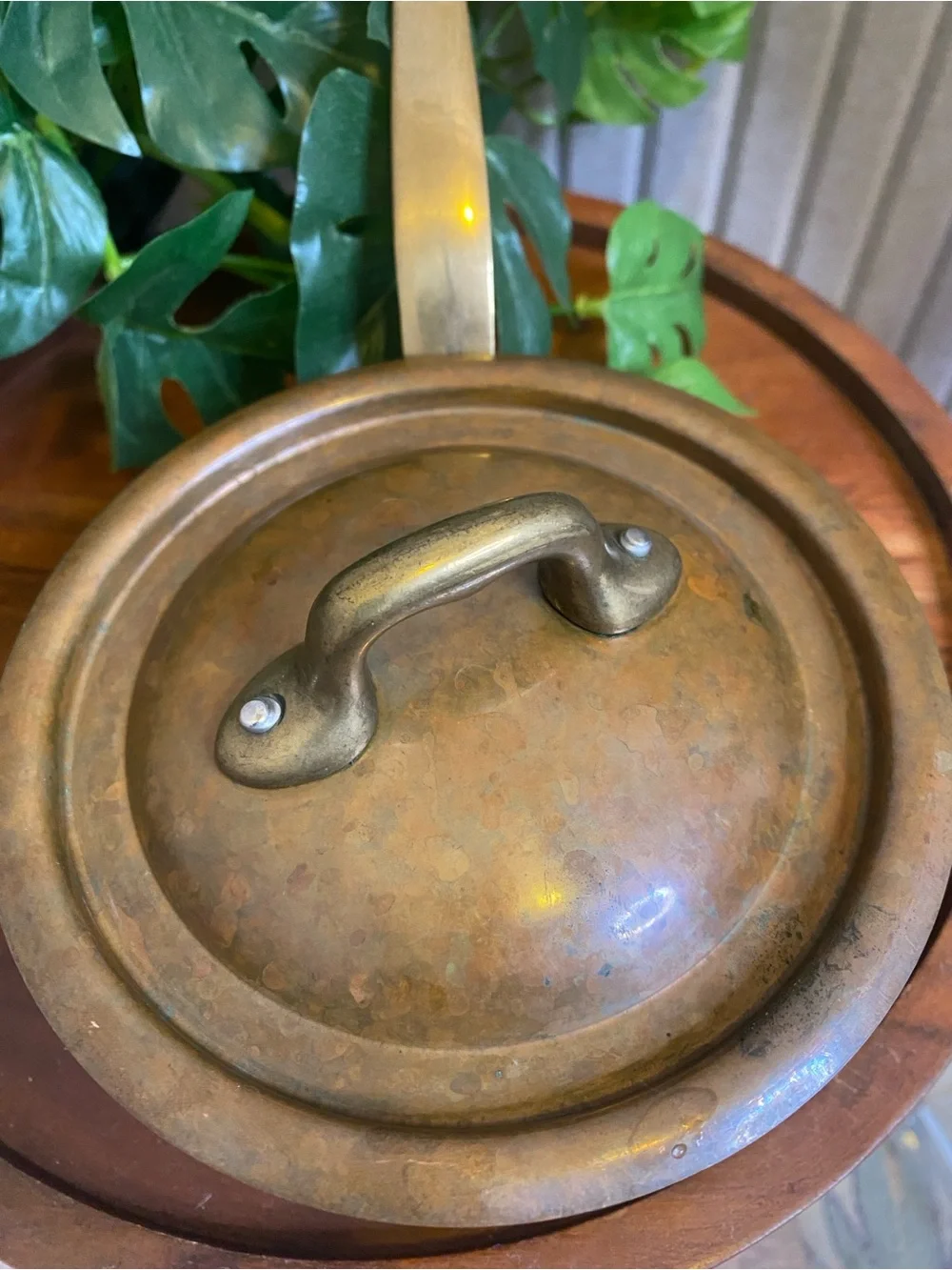 VTG Williams Sonoma Copper Cookware Small Saucepan Pot with Lid Made in France